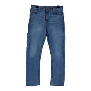 George Relaxed Jeans Mens 30x30 Blue Medium Wash Relaxed Straight Stretch Denim